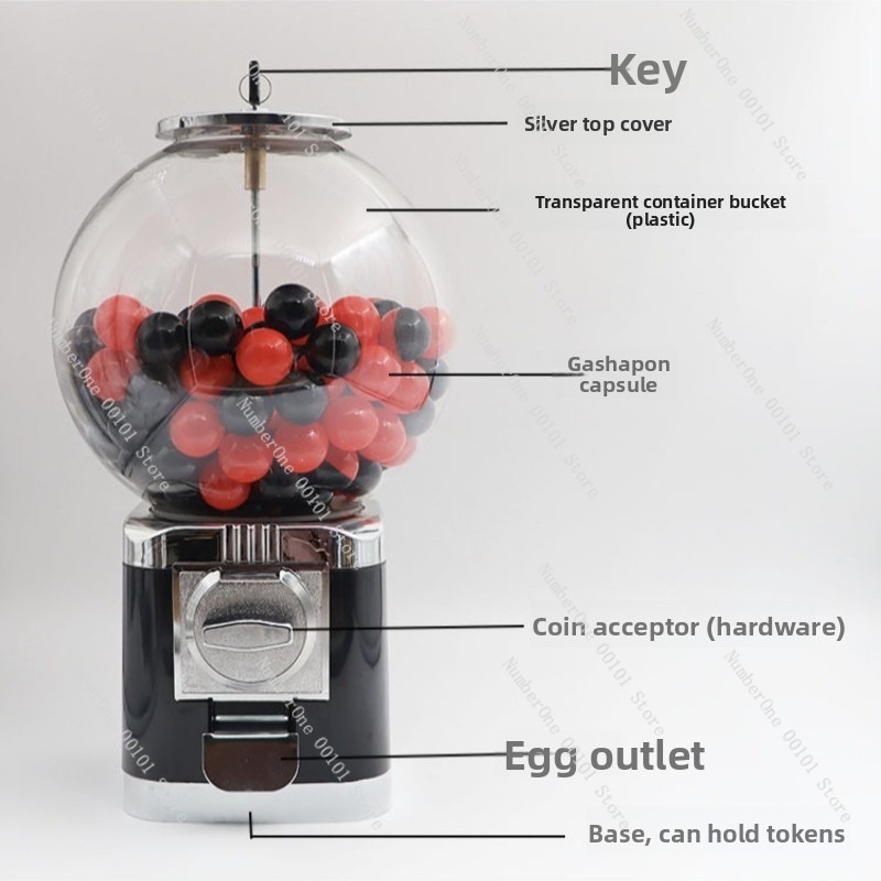 Prize Capsule Toy Machine - Máquina expendedora manual de premios de