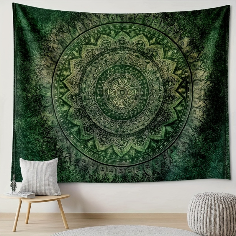 Photo Booth Machine - VIKAMA Tapiz Floral Mandala Verde Bohemio,